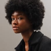 black woman with an afro